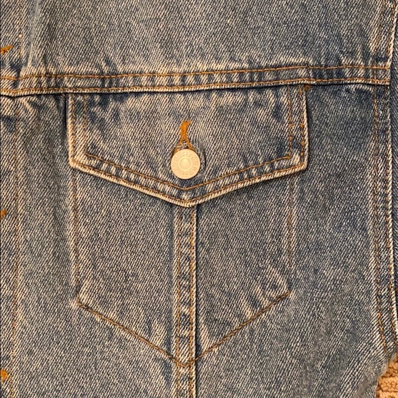 JUST USA JEAN JACKET WITH ENGLISH LACE FIRM - Picture 5 of 8